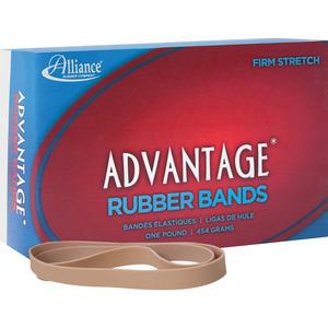 Alliance Rubber 27075 Advantage Rubber Bands - Size #107 - Approx. 40 Bands - 7" x 5/8" - Natural Crepe - 1 lb Box. Picture 2