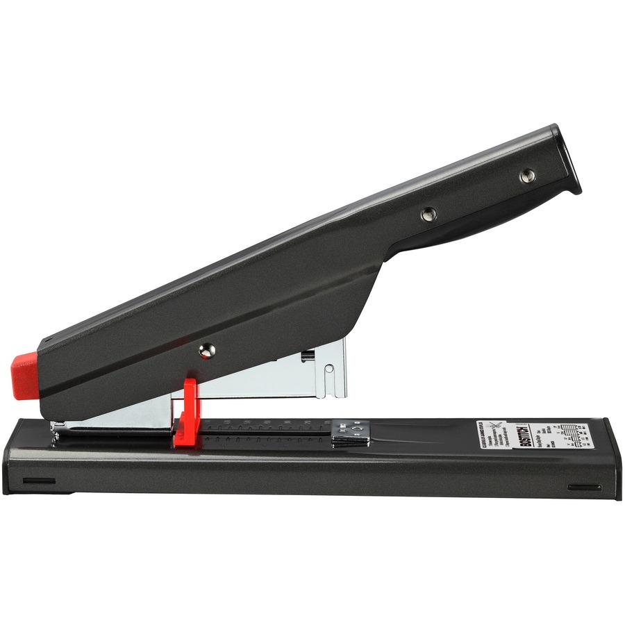 Bostitch Antimicrobial Heavy Duty Stapler - 130 Sheets Capacity - 210 Staple Capacity - Full Strip - 1/4" , 1/2" , 3/8" , 5/8" Staple Size - 1 Each - Black. Picture 10