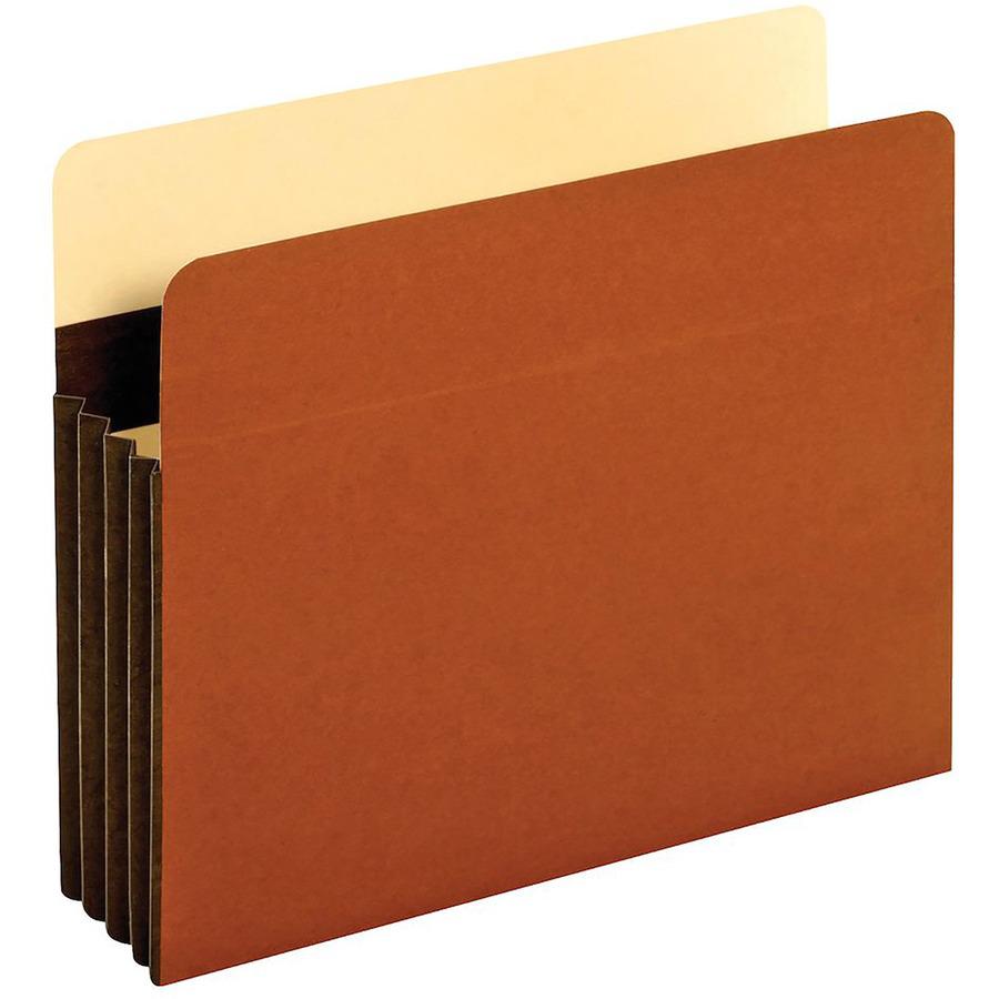 Pendaflex Letter Recycled Expanding File - 8 1/2" x 11" - 3 1/2" Expansion - Tyvek - Brown - 10% Recycled - 10 / Box. Picture 4