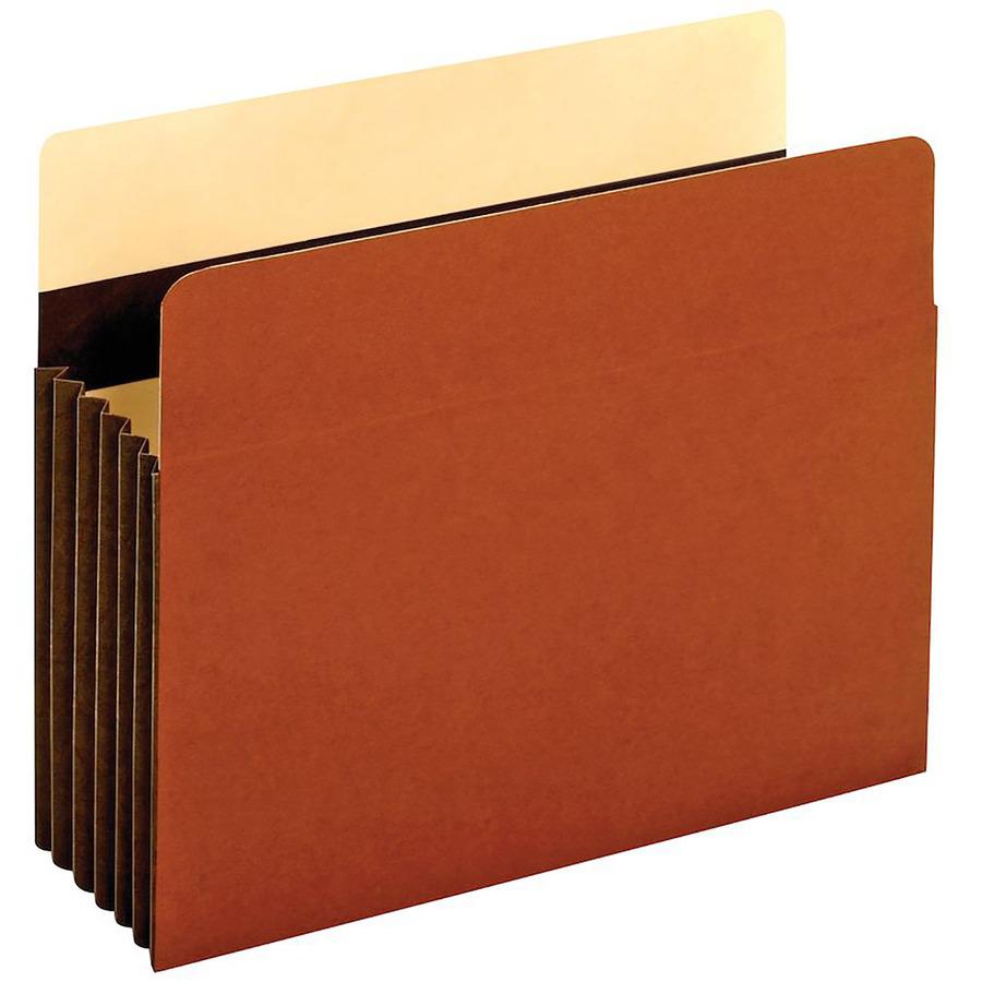 Pendaflex Letter Recycled Expanding File - 8 1/2" x 11" - 5 1/4" Expansion - Tyvek - Brown - 10% Recycled - 10 / Box. Picture 4