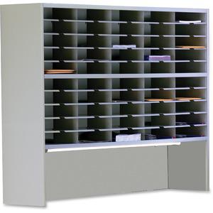 Mayline Mailflow-T-Go Mailroom System - 50 Compartment(s) - 2 Tier(s) - Compartment Size 2.63" x 11.63" x 13.25" - 46.3" Height x 60" Width x 13.3" Depth - Desktop - 30% Recycled - Steel - 1 Each. Picture 2