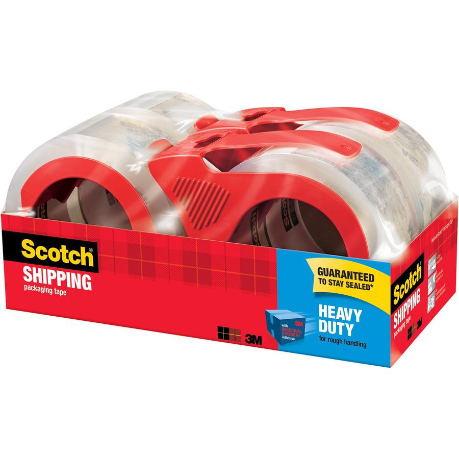 Scotch Heavy-Duty Shipping/Packaging Tape - 54.60 yd Length x 1.88" Width - 3.1 mil Thickness - 3" Core - Synthetic Rubber Resin - 3.10 mil - Dispenser Included - Breakage Resistance, Tear Resistant, . Picture 2