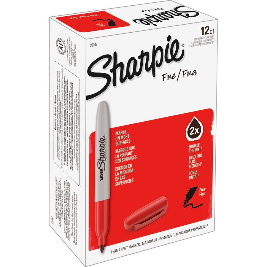 Sharpie Super Bold Fine Point Markers - Bold Marker Point - Red Alcohol Based Ink - 1 Dozen. Picture 4