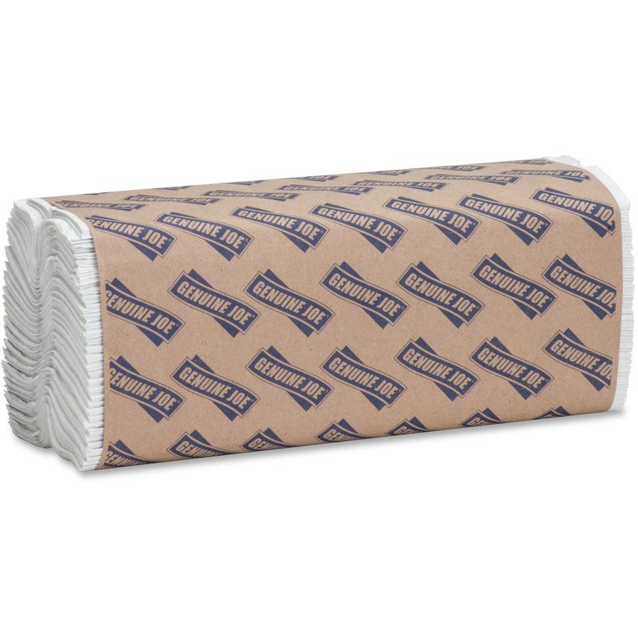 Genuine Joe C-Fold Paper Towels - 1 Ply - C-fold - 13" x 10" - White - 200 Per Pack - 12 / Carton. Picture 8