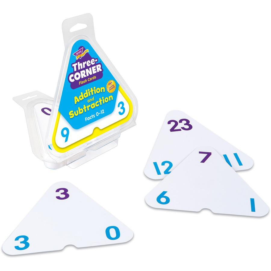 Trend Three-Corner Add/Subtract Flash Card Set - Educational - 1 / Set. Picture 3