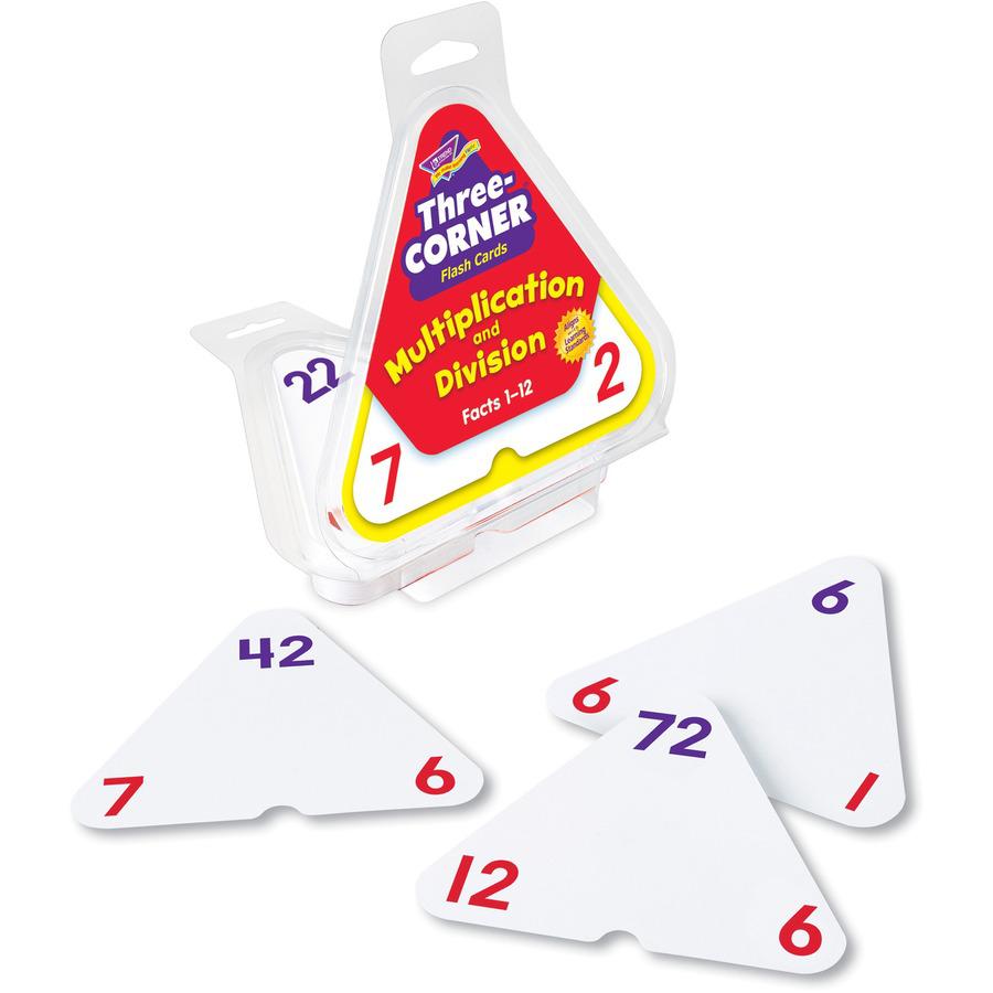Trend Multiplication/Division Three-Corner Flash Card Set - Educational - 1 / Set. Picture 4