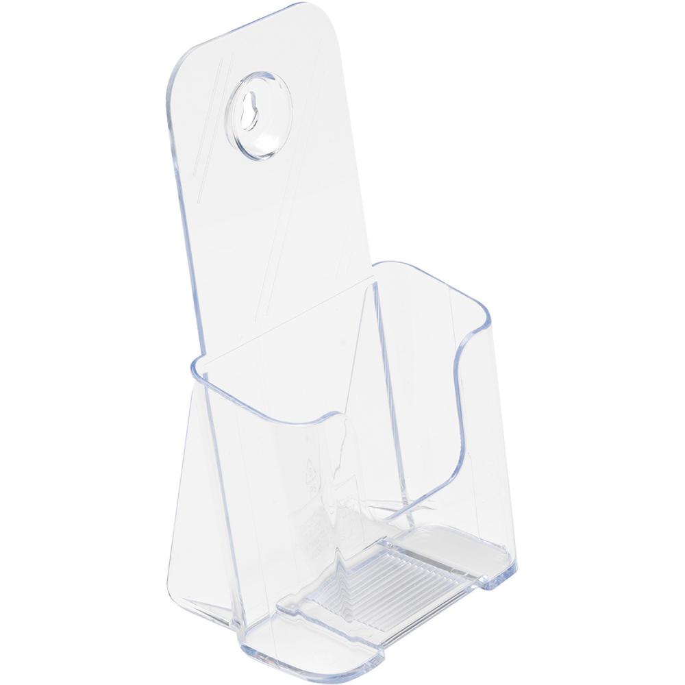 Deflecto Single Compartment DocuHolder - 1 Pocket(s) - 7.8" Height x 4.4" Width x 3.3" DepthDesktop - Clear - Plastic - 1 Each. Picture 3