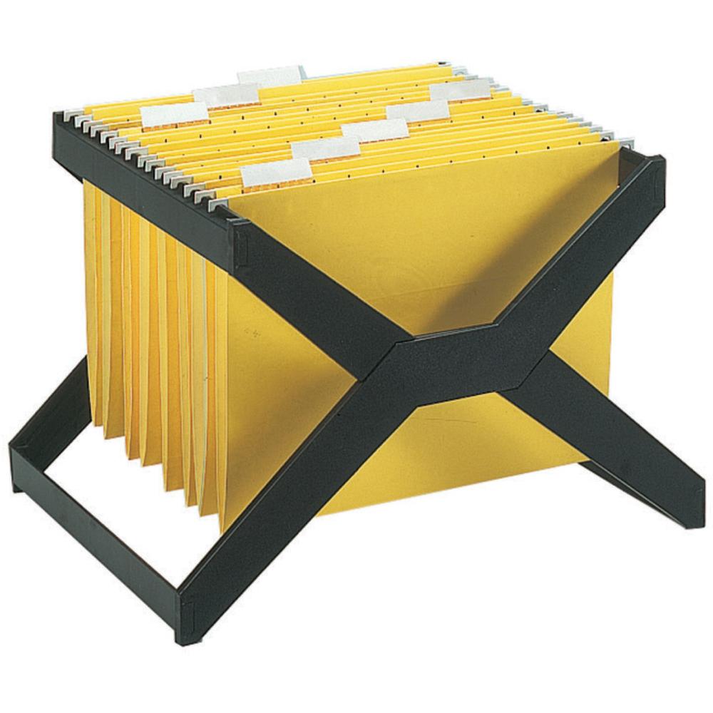 Deflecto X-Rack For Hanging Files - Letter/Legal - 25 File Capacity - Plastic - Black - 1 Each. Picture 3