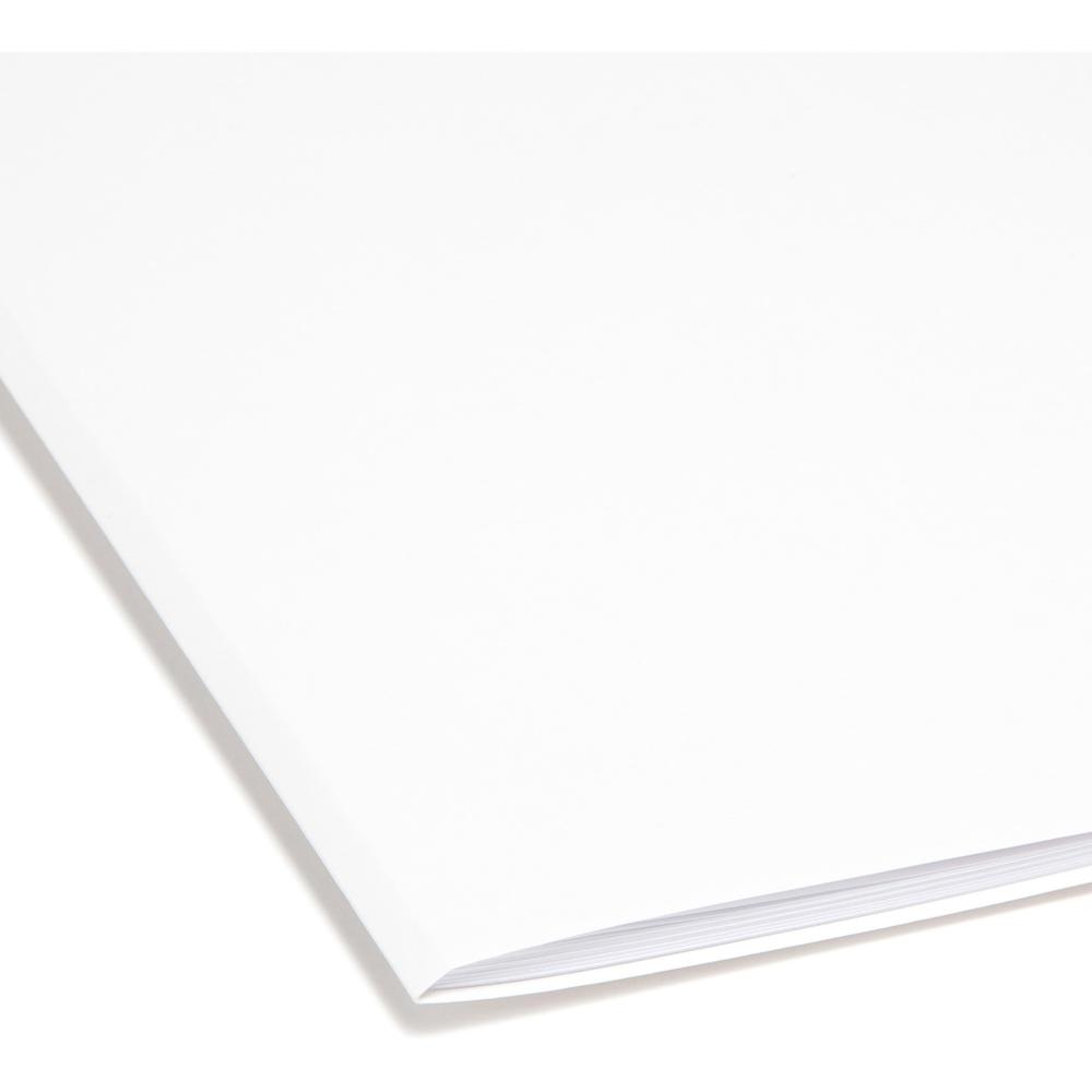 Smead Colored 1/3 Tab Cut Letter Recycled Top Tab File Folder - 8 1/2" x 11" - Top Tab Location - Assorted Position Tab Position - White - 10% Recycled - 100 / Box. Picture 5