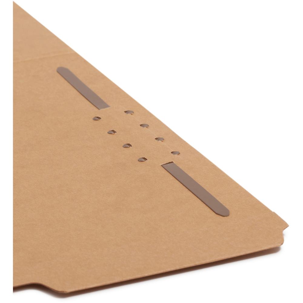 Smead Straight Tab Cut Letter Recycled Fastener Folder - 8 1/2" x 11" - 3/4" Expansion - 1 x 2K Fastener(s) - 2" Fastener Capacity for Folder - Top Tab Location - Assorted Position Tab Position - Kraf. Picture 7