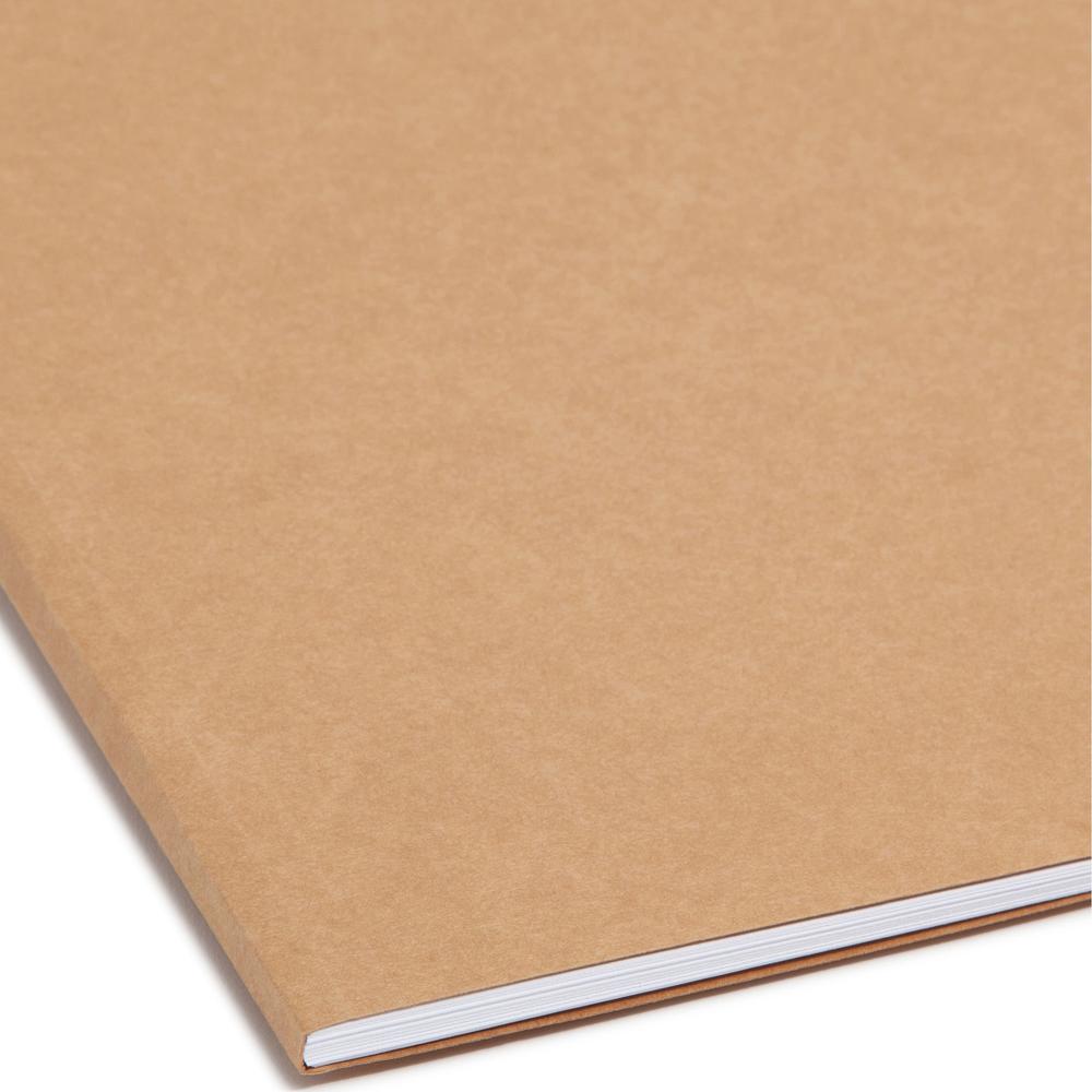 Smead 2/5 Tab Cut Letter Recycled Fastener Folder - 8 1/2" x 11" - 3/4" Expansion - 2 x 2K Fastener(s) - 2" Fastener Capacity for Folder - Top Tab Location - Right of Center Tab Position - Kraft - Kra. Picture 7