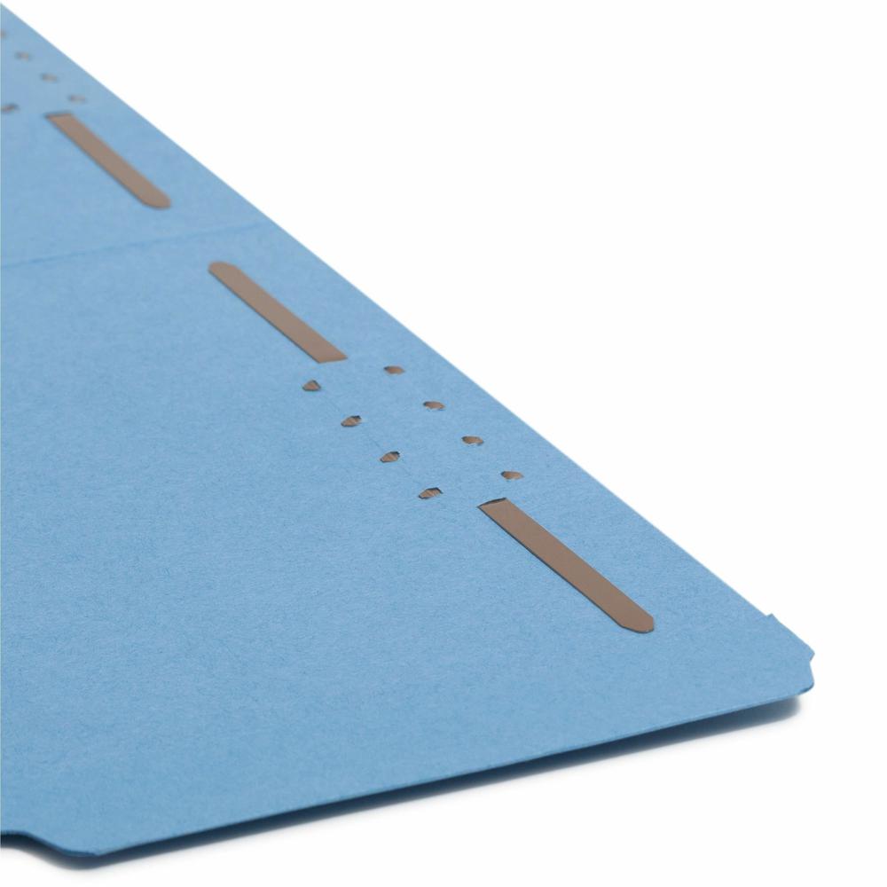 Smead Colored 1/3 Tab Cut Legal Recycled Fastener Folder - 8 1/2" x 14" - 3/4" Expansion - 2 x 2K Fastener(s) - 2" Fastener Capacity for Folder - Top Tab Location - Assorted Position Tab Position - Bl. Picture 7