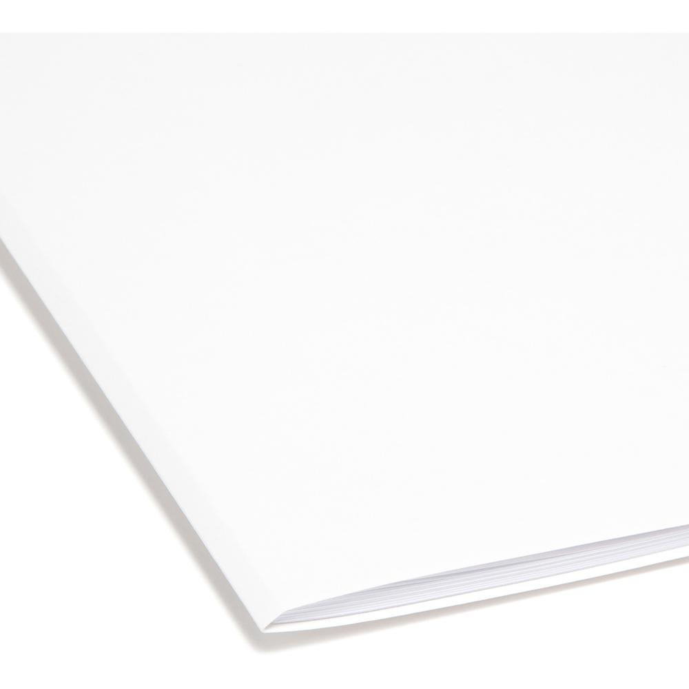 Smead Colored 1/3 Tab Cut Legal Recycled Top Tab File Folder - 8 1/2" x 14" - 3/4" Expansion - Top Tab Location - Assorted Position Tab Position - White - 10% Recycled - 100 / Box. Picture 5