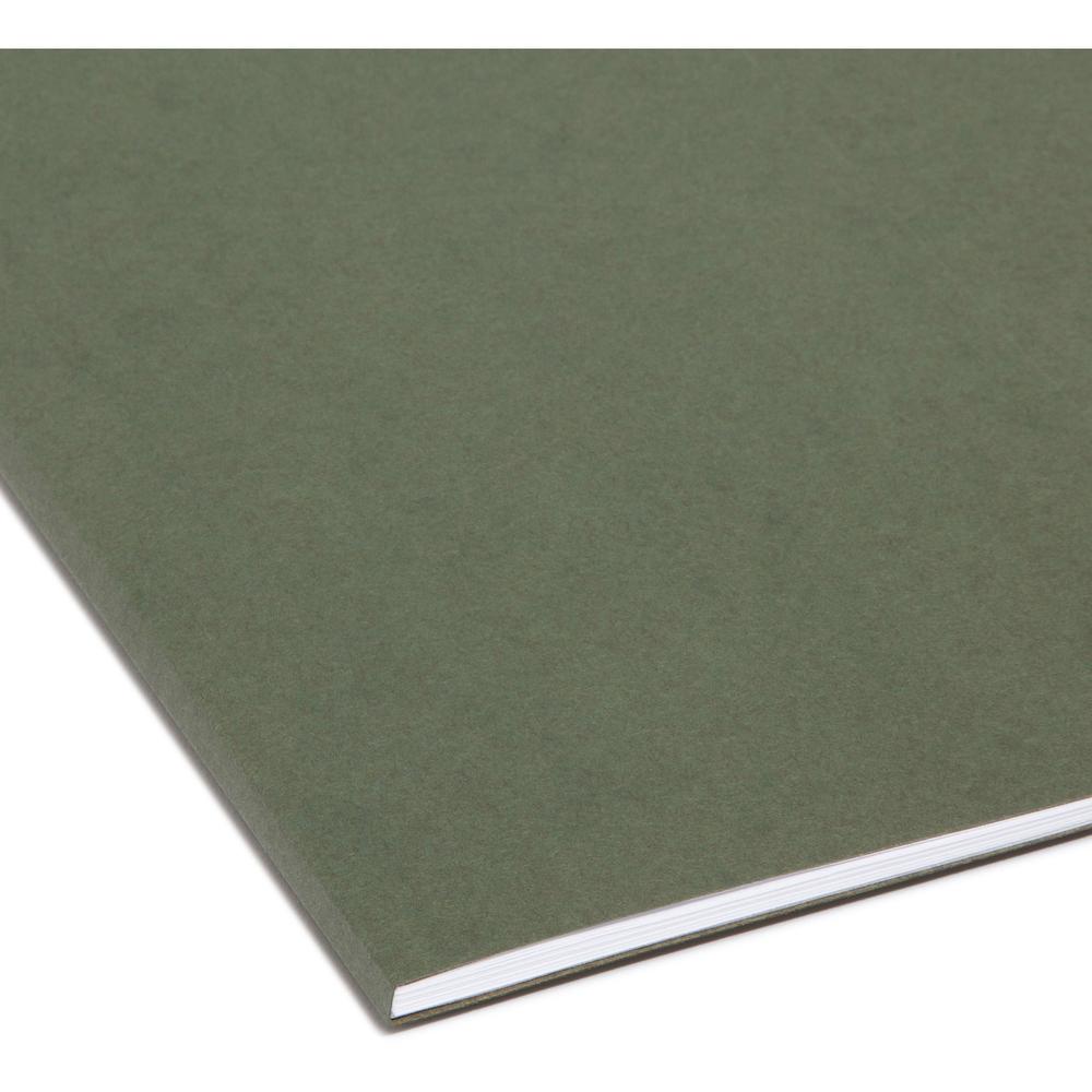 Smead Letter Recycled Hanging Folder - 8 1/2" x 11" - 2" Expansion - Standard Green - 10% Recycled - 25 / Box. Picture 3