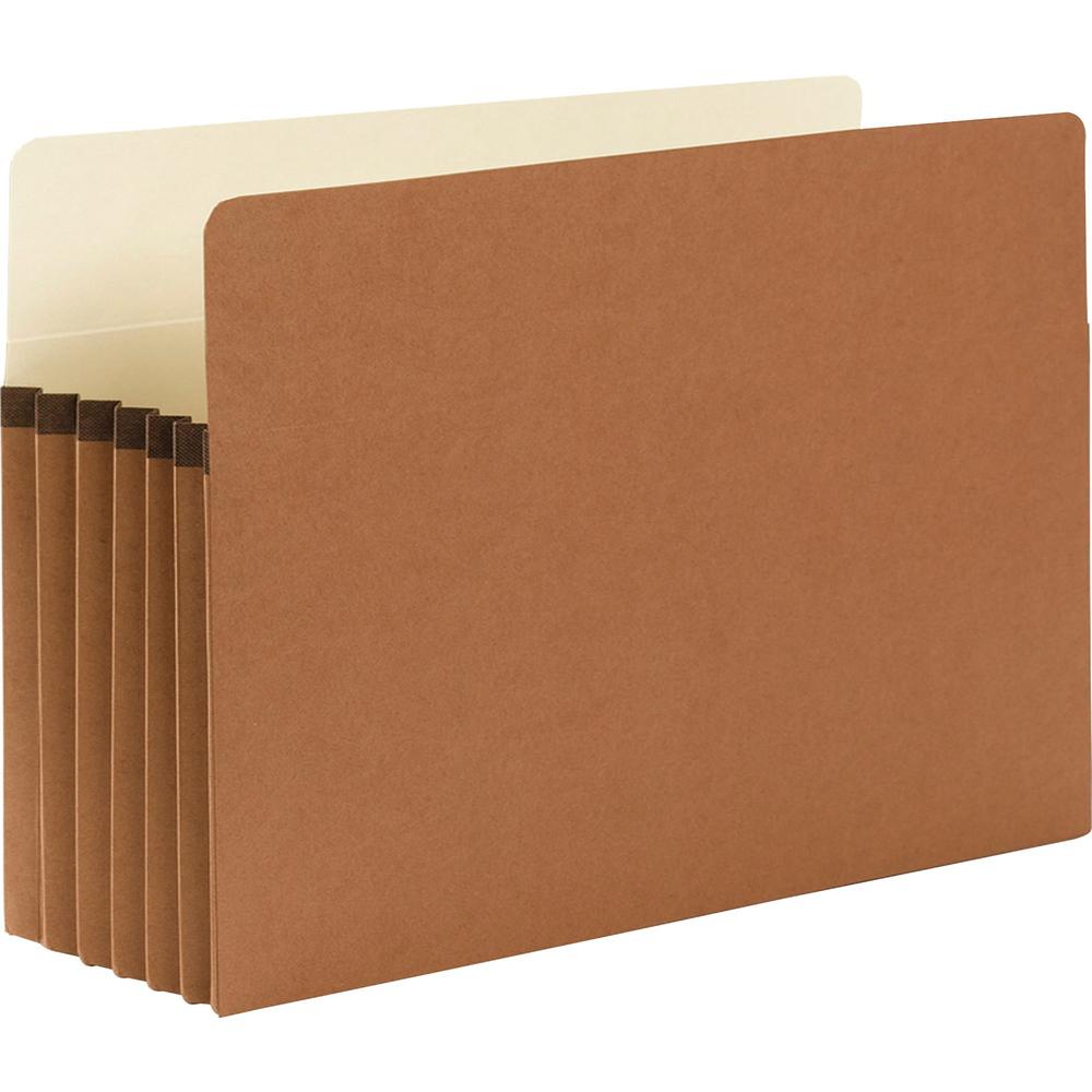 Smead TUFF Pocket Straight Tab Cut Legal Recycled File Pocket - 8 1/2" x 14" - 5 1/4" Expansion - Redrope - Redrope - 30% Recycled - 50 / Box. Picture 3