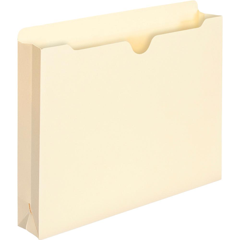 Smead Letter Recycled File Jacket - 8 1/2" x 11" - 2" Expansion - Manila - Manila - 10% Recycled - 50 / Box. Picture 5