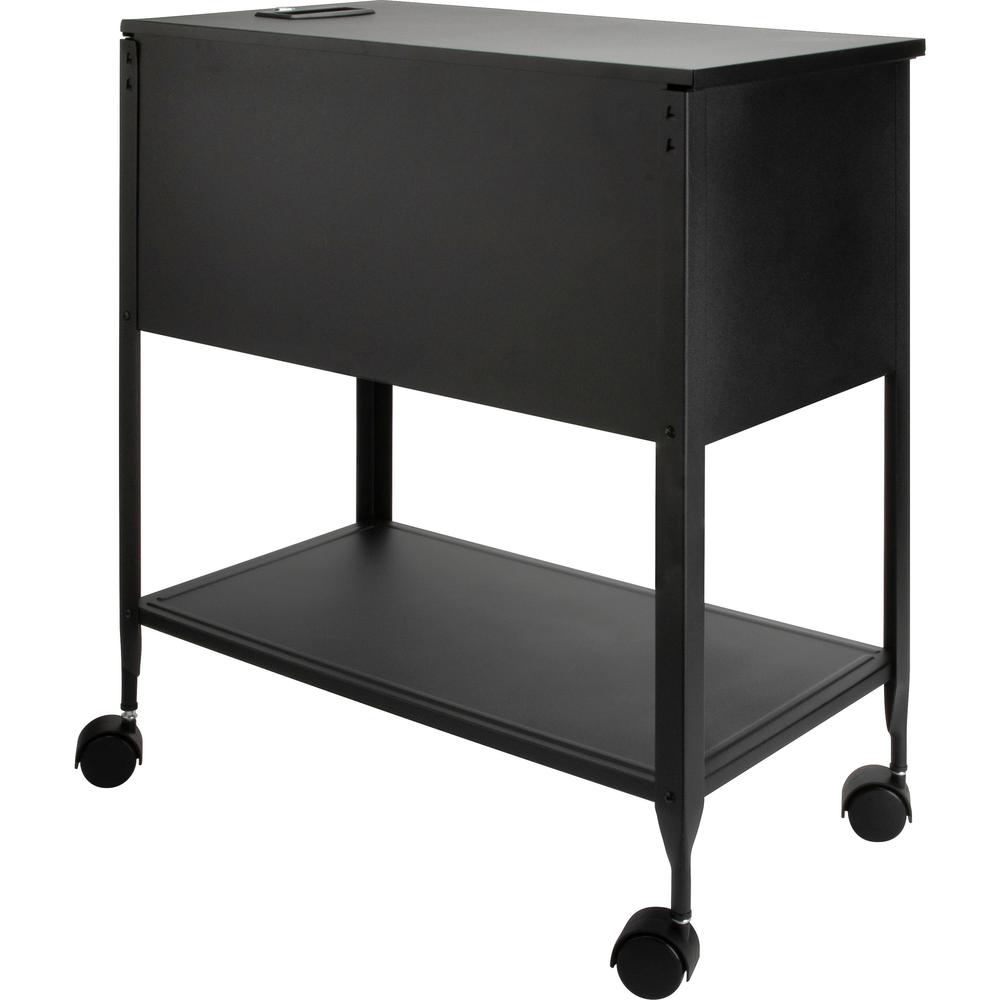 Lorell Standard Mobile File - 4 Casters - x 13.5" Width x 24.8" Depth x 28.3" Height - Black - 1 Each. Picture 9