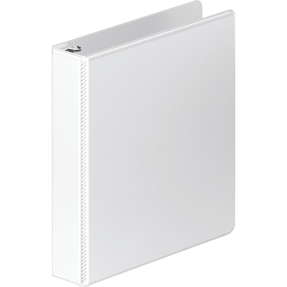 ACCO Extra-Durable Hinge Heavy-Duty View Binder - 1 1/2" Binder Capacity - Letter - 8 1/2" x 11" Sheet Size - 3 x Clip Fastener(s) - Internal Pocket(s) - Presstex - White - Crack Resistant, Tear Resis. Picture 4