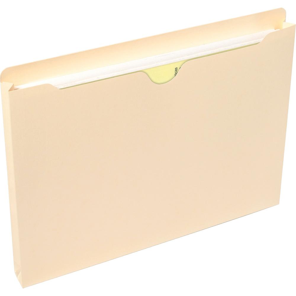 Smead Letter Recycled File Jacket - 8 1/2" x 11" - 1" Expansion - Manila - Manila - 10% Recycled - 50 / Box. Picture 9