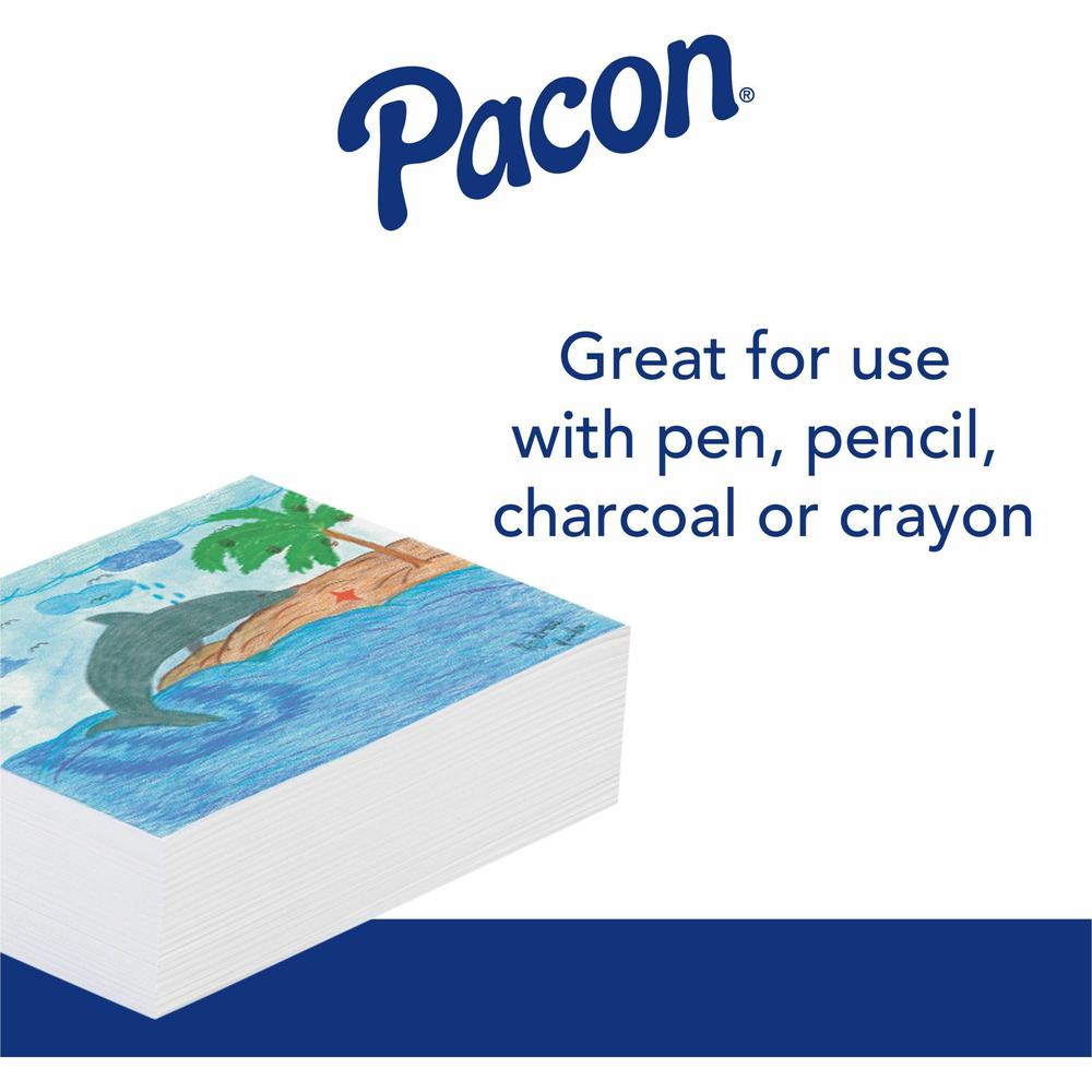 Pacon Recyclable Newsprint Paper - 500 Sheets - Plain - 18" x 24" - White Paper - 500 / Ream. Picture 2