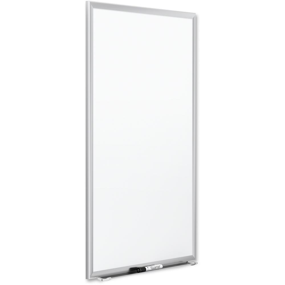 Quartet Classic Porcelain Whiteboard - 60" (5 ft) Width x 36" (3 ft) Height - White Porcelain Surface - Silver Aluminum Frame - Rectangle - Horizontal/Vertical - Magnetic - 1 Each - TAA Compliant. Picture 3