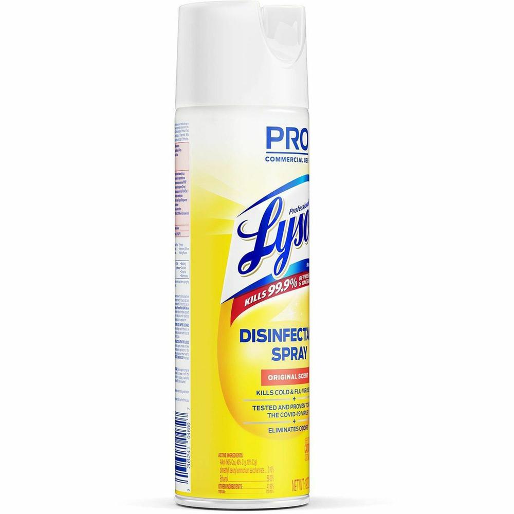 Professional Lysol Original Disinfectant Spray - Spray, Aerosol - 19 fl oz (0.6 quart) - Original Scent - 1 Each - Clear. Picture 4
