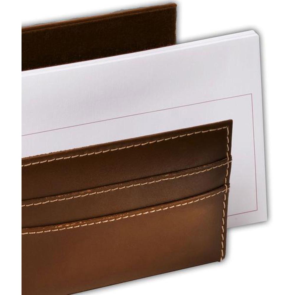 Dacasso Letter Holder - Leather - Rustic Brown. Picture 4