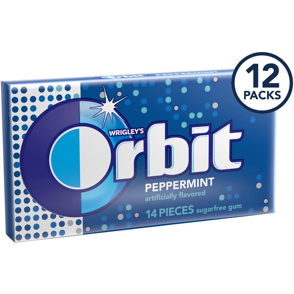 Orbit Peppermint Sugarfree Gum - 12 packs - Peppermint - Individually Wrapped - 12 / Box. Picture 4