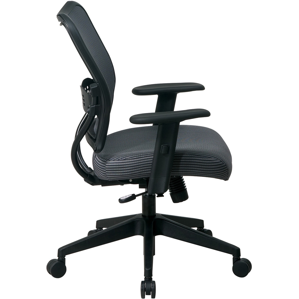 Office Star Space VeraFlex Series Task Chair - Fabric Charcoal Seat - Fabric Charcoal Back - Plastic Black, Metal Frame - 5-star Base - Charcoal Gray - 19.50" Seat Width x 20" Seat Depth - 27" Width x. Picture 4