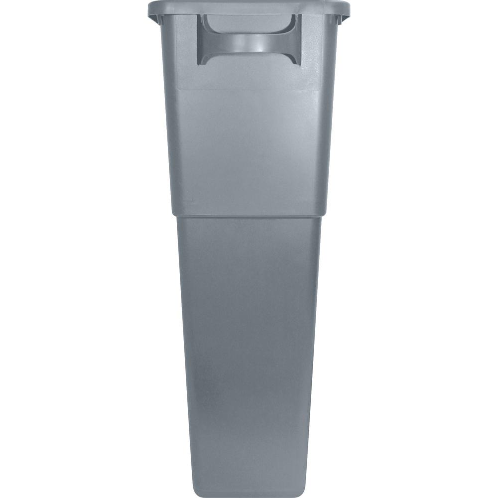 Genuine Joe 23-gallon Space-Saving Waste Container - 23 gal Capacity - Rectangular - Handle - 30" Height x 20" Width x 11" Depth - Gray - 1 Each. Picture 7