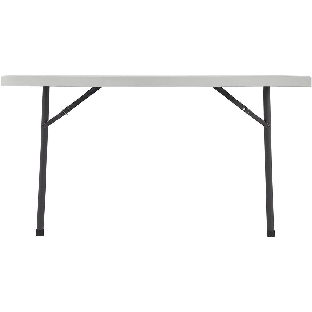 Lorell Ultra-Lite Banquet Folding Table - Round Top - 800 lb Capacity x 71" Table Top Diameter - 29.25" Height x 71" Width x 71" Depth - Gray, Powder Coated - 1 Each. Picture 6