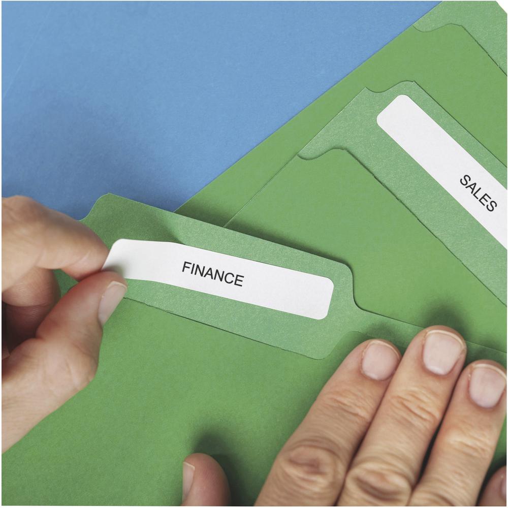 Dymo 30327 Labelwriter File Folder Labels - 9/16" Width x 3 7/16" Length - Direct Thermal - White - 130 / Roll - 260 / Box. Picture 4