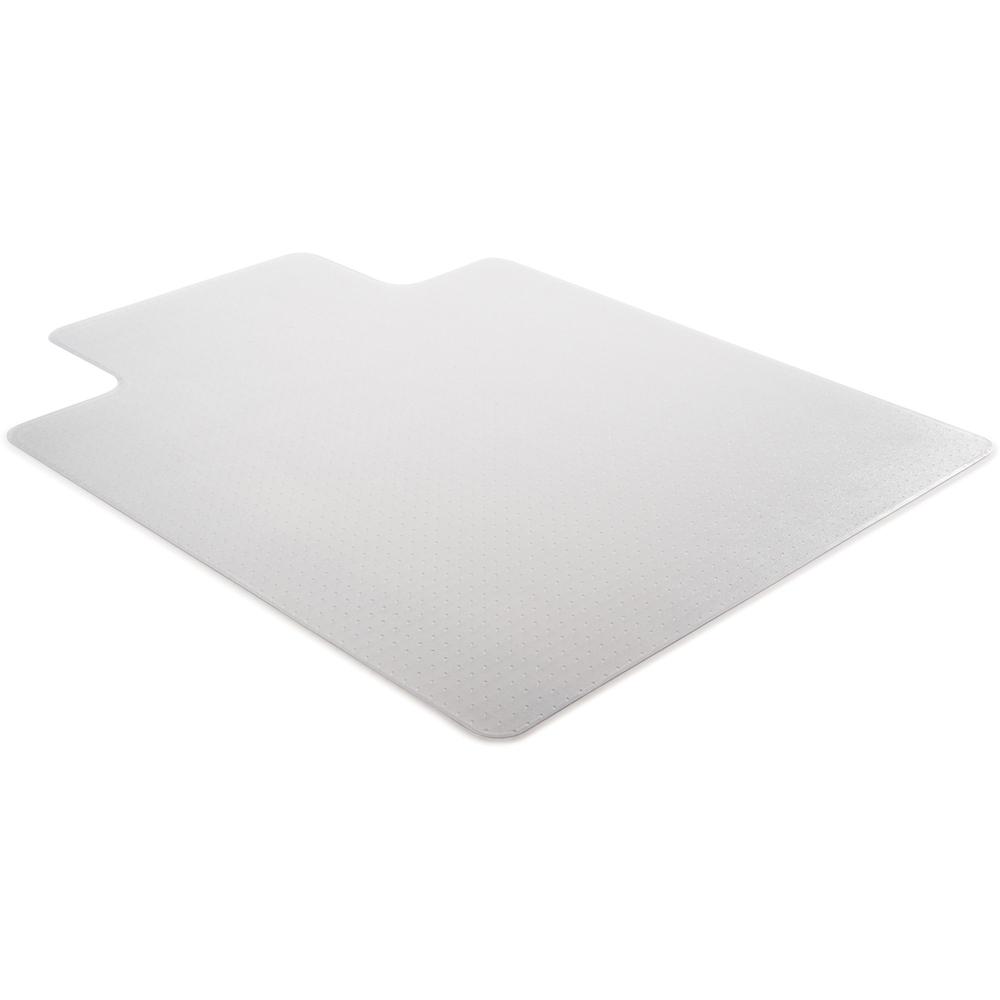 Lorell Standard Lip Low-pile Chairmat - Carpeted Floor - 48" Length x 36" Width x 0.122" Thickness - Lip Size 10" Length x 19" Width - Vinyl - Clear - 1Each. Picture 7