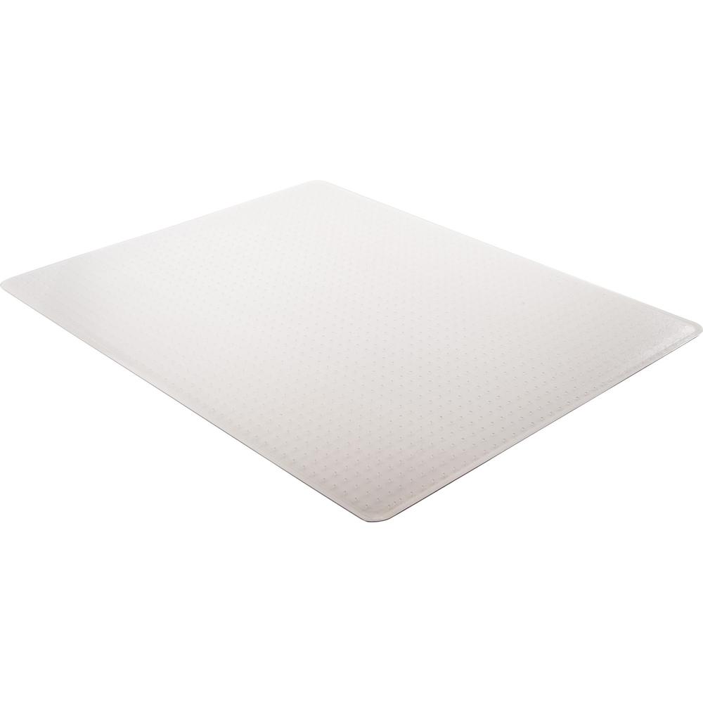 Lorell Plush-pile Chairmat - Carpeted Floor - 60" Length x 46" Width x 0.173" Thickness - Rectangular - Vinyl - Clear - 1Each. Picture 4