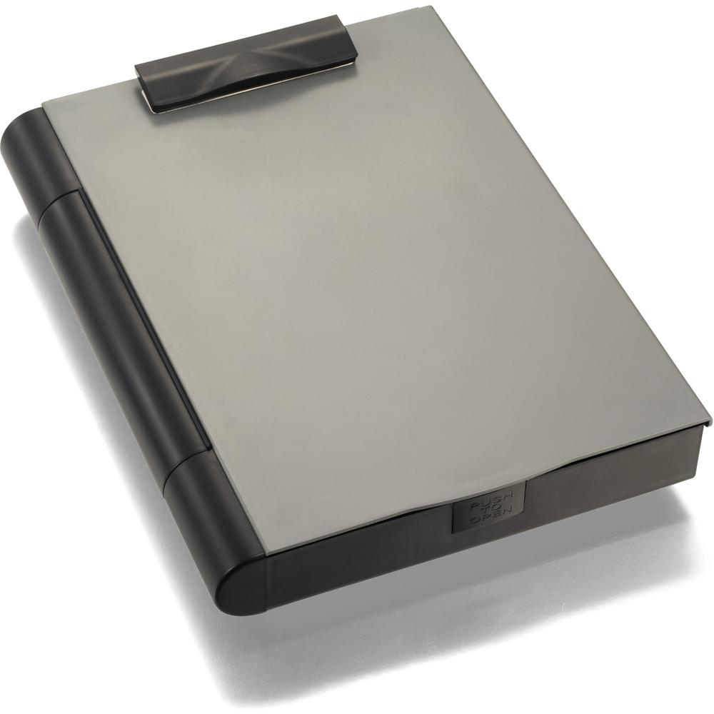 Officemate Double Storage Top-opening Form Holder - 0.75" Clip Capacity - Top Opening - 9" x 12" - Plastic - Gray - 1 Each. Picture 3