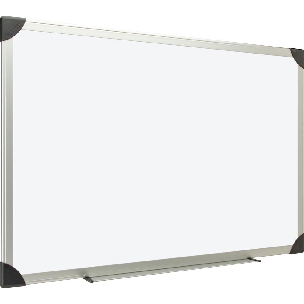 Lorell Aluminum Frame Dry-erase Boards - 48" (4 ft) Width x 36" (3 ft) Height - White Styrene Surface - Aluminum Frame - Ghost Resistant, Scratch Resistant - 1 Each. Picture 4