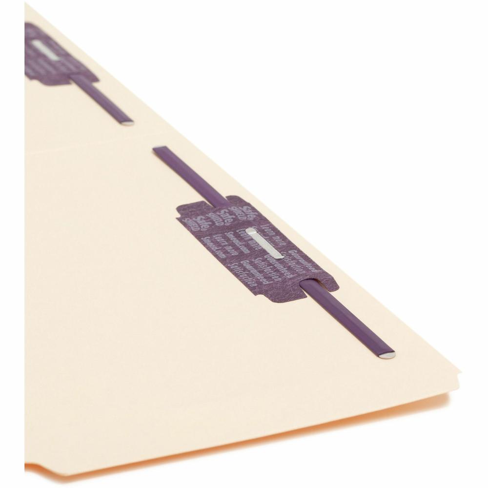 Smead 1/3 Tab Cut Legal Recycled Top Tab File Folder - 8 1/2" x 14" - 3/4" Expansion - 2 x 2S Fastener(s) - Top Tab Location - Right of Center Tab Position - Manila - Manila - 10% Recycled - 50 / Box. Picture 7
