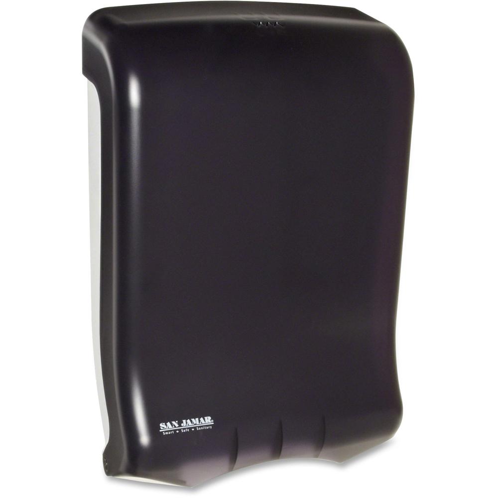 San Jamar Large Capacity Multifold Towel Dispenser - Multifold, C Fold Dispenser - 750 x Towel Multifold, 450 x Towel C Fold - 18" Height x 11.8" Width x 6.3" Depth - Plastic - Pearl Black - Durable, . Picture 2