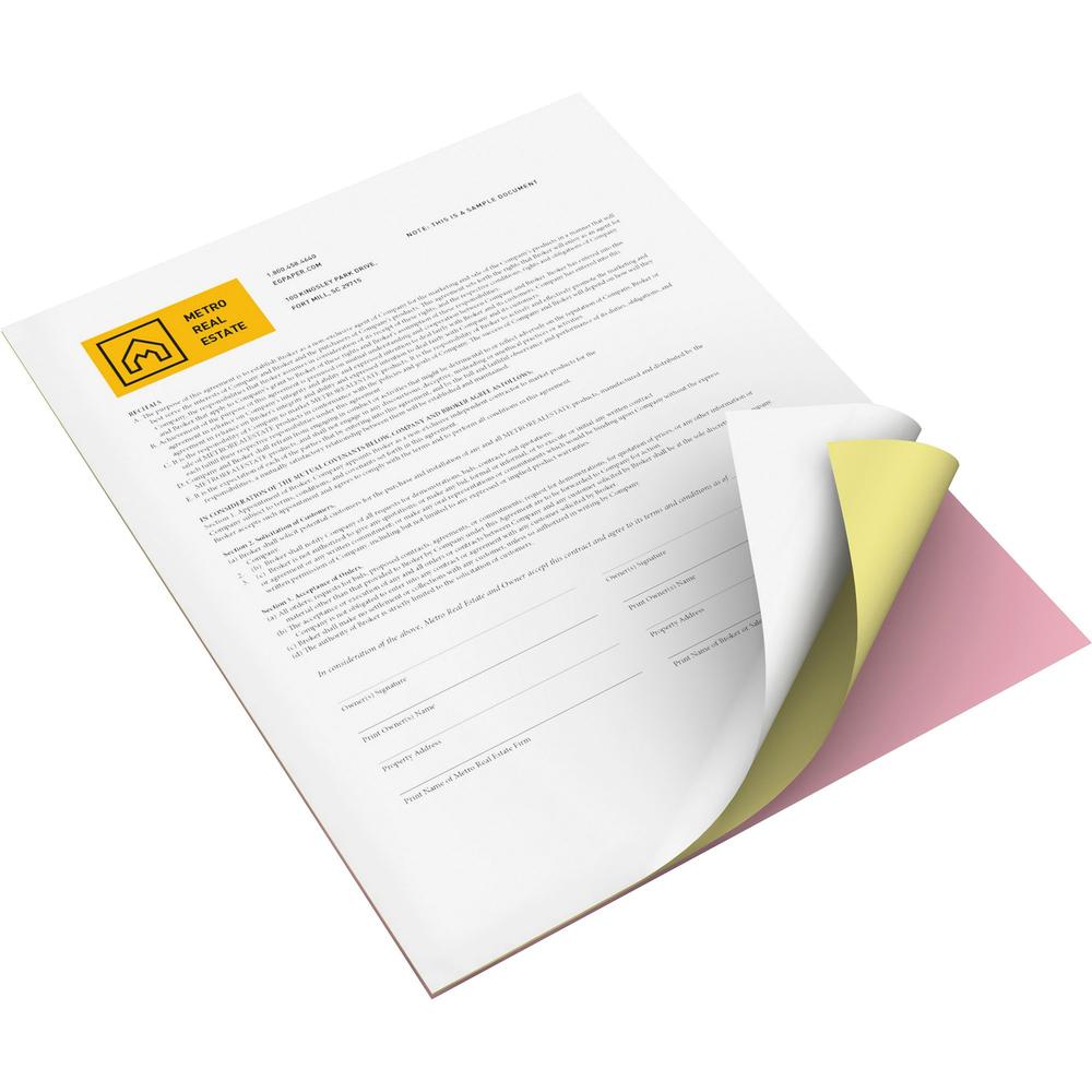 Xerox Bold Digital Carbonless Paper - Letter - 8 1/2" x 11" - 835 Set - Sustainable Forestry Initiative (SFI) - Environmentally Friendly, Precollated, Capsule Control Coating - White, Yellow, Pink. Picture 4