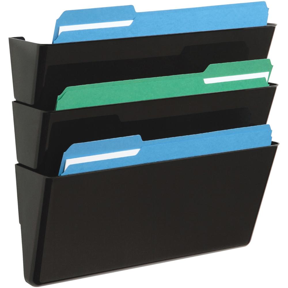 Deflecto Stackable DocuPocket Set - 3 Pocket(s) - 7" Height x 13" Width x 4" Depth - Durable - 1 / Each. Picture 2