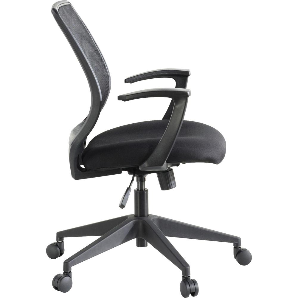 Lorell Executive Mid-back Work Chair - Black Seat - 5-star Base - Black - 1 Each. Picture 9