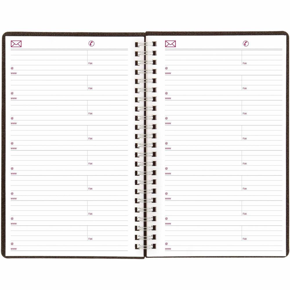 Brownline DuraFlex Weekly Appointment Book - Julian Dates - Weekly - 12 Month - January 2024 - December 2024 - 7:00 AM to 6:00 PM - Hourly - 1 Week Double Page Layout - 5" x 8" Sheet Size - Twin Wire . Picture 7