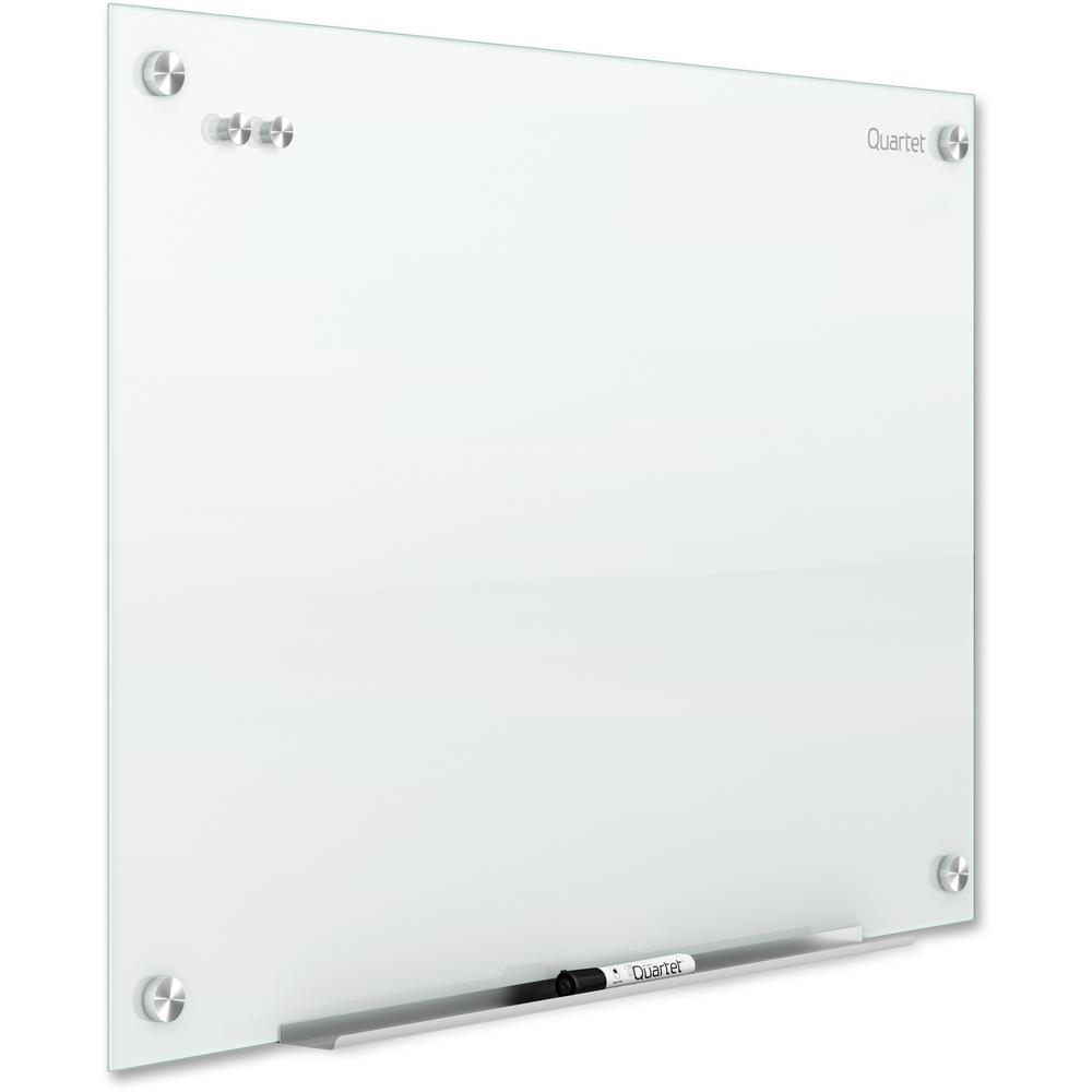 Quartet Infinity Magnetic Glass Dry-Erase Board - 72" (6 ft) Width x 48" (4 ft) Height - White Tempered Glass Surface - White Frame - Horizontal/Vertical - Magnetic - 1 Each. Picture 7