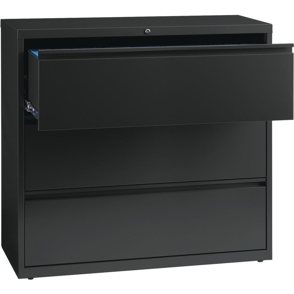 Lorell Fortress Series Lateral File - 42" x 18.8" x 40.1" - 3 x Drawer(s) for File - A4, Legal, Letter - Lateral - Anti-tip, Security Lock, Ball Bearing Slide, Reinforced Base, Leveling Glide, Interlo. Picture 5