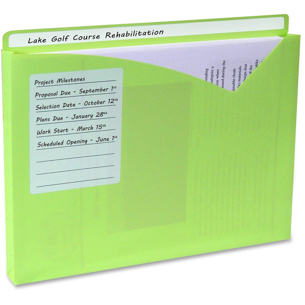 C-Line Write-On Poly File Jackets - Assorted Colors, 11 X 8-1/2, 25/BX, 63060. Picture 2