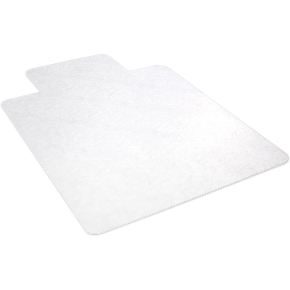 Deflecto DuoMat Carpet/Hard Floor Chairmat - Carpet, Hard Floor - 53" Length x 45" Width - Lip Size 25" Length x 12" Width - Rectangle - Classic - Clear. Picture 6
