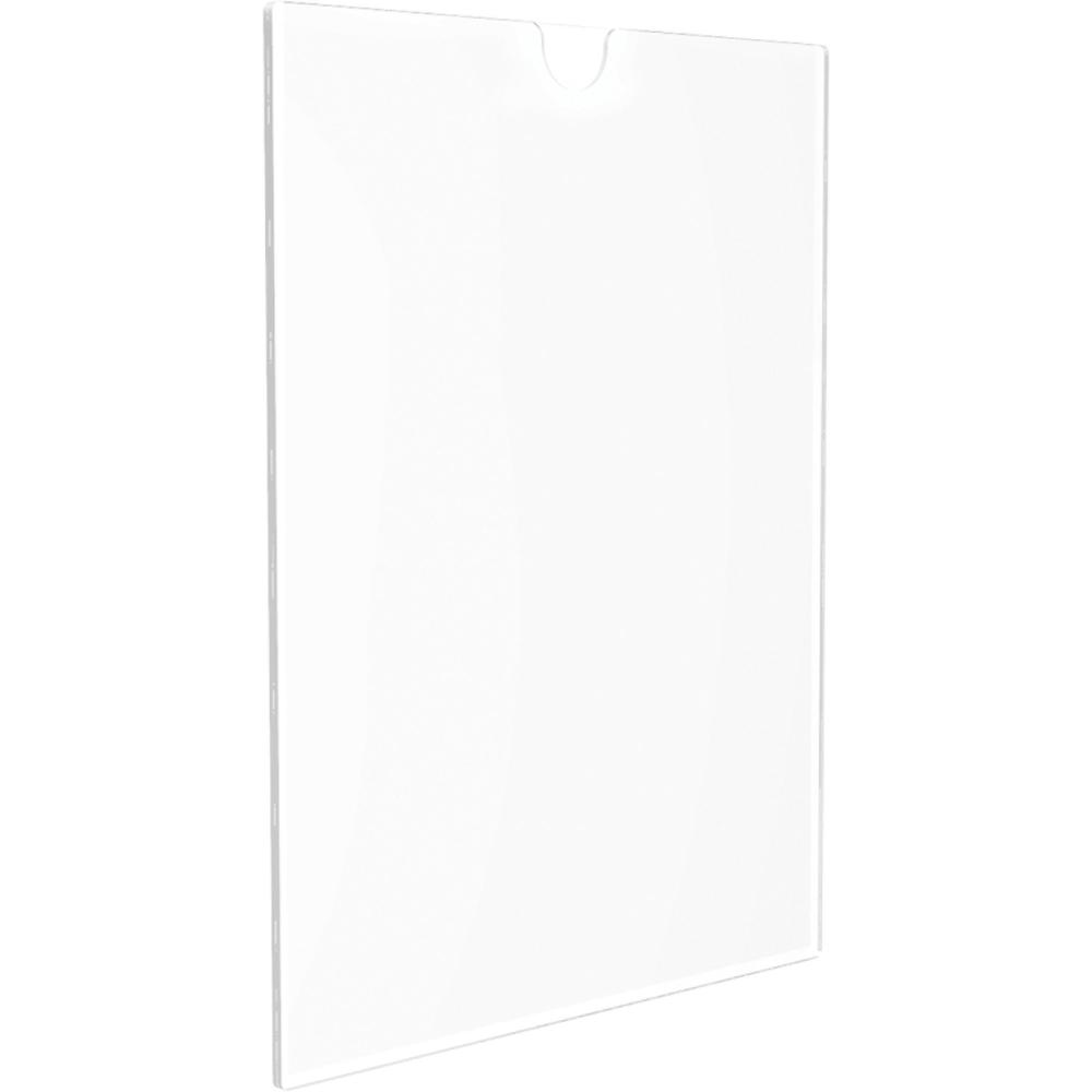 Lorell Cubicle Frame - 1 Each - 8.50" Holding Width x 11" Holding Height - Rectangular Shape - Wall Mountable - Acrylic - Wall, File Cabinet, Locker, Cubicle - Clear. Picture 13
