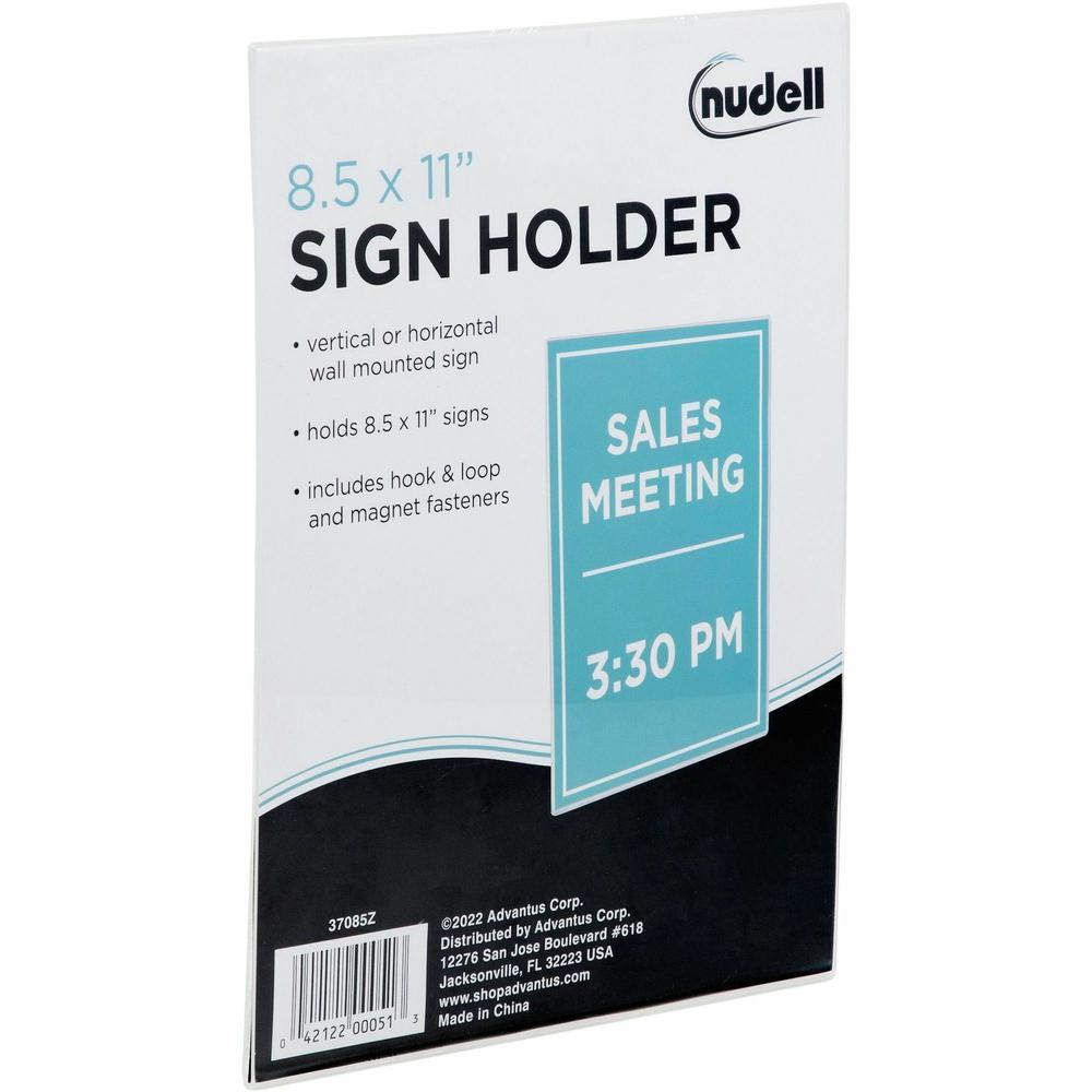 Golite nu-dell Cubicle Sign Holder - 1 Each - 8.5" Width x 11" Height - Rectangular Shape - Wall Mountable, Cubicle-mountable - Hook & Loop Fastener Closure - Photo, Award, Locker, File Cabinet - Acry. Picture 5