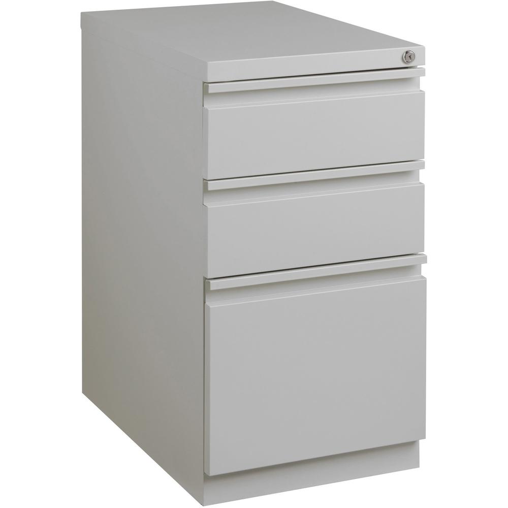 Lorell 20" Box/Box/File Mobile File Cabinet with Full-Width Pull - 15" x 19.9" x 27.8" - 3 x Drawer(s) for Box, File - Letter - Ball-bearing Suspension, Drawer Extension, Durable, Recessed Drawer - Gr. Picture 7