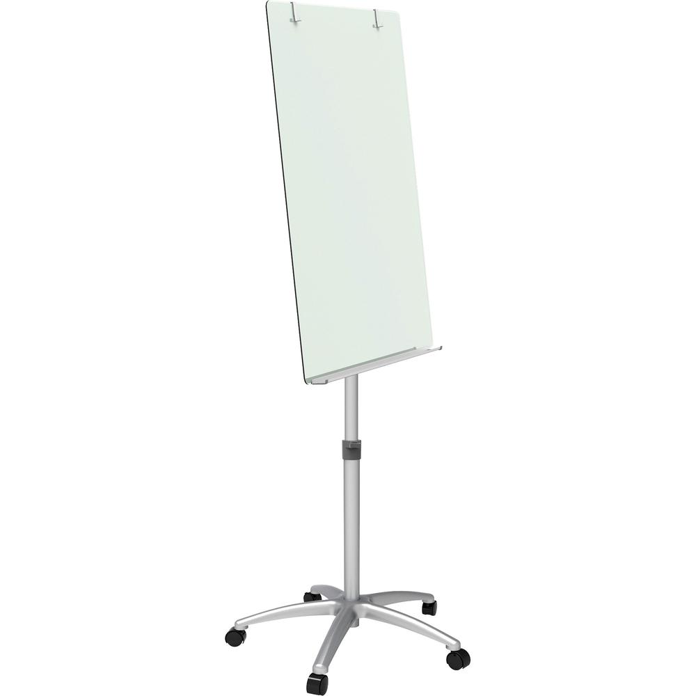 Quartet Infinity Mobile Easel with Glass Dry-Erase Board - 24" (2 ft) Width x 77" (6.4 ft) Height - Silver Tempered Glass Surface - Rectangle - Magnetic - Accessory Tray, Locking Casters, Stain Resist. Picture 4